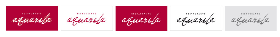 variações logo restaurante aquarela